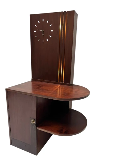 Art Deco Cabinet or Dry Bar with Clock, 1930s